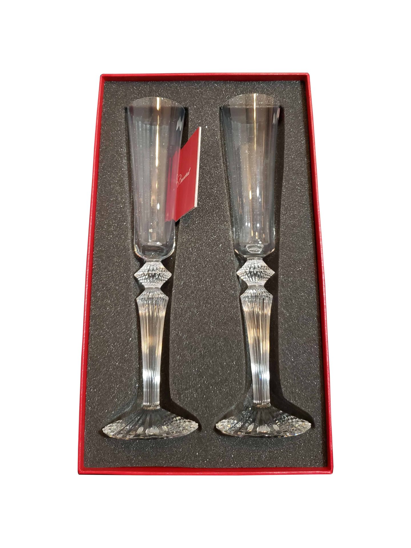 Baccarat Mille Nuits Flutissimo Champagne Flutes Signed By Mathias