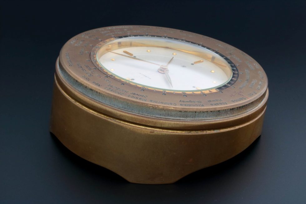 Lot #14699 – Vintage Gubelin World Time Alarm Desk Clock 848 Clocks Gubelin