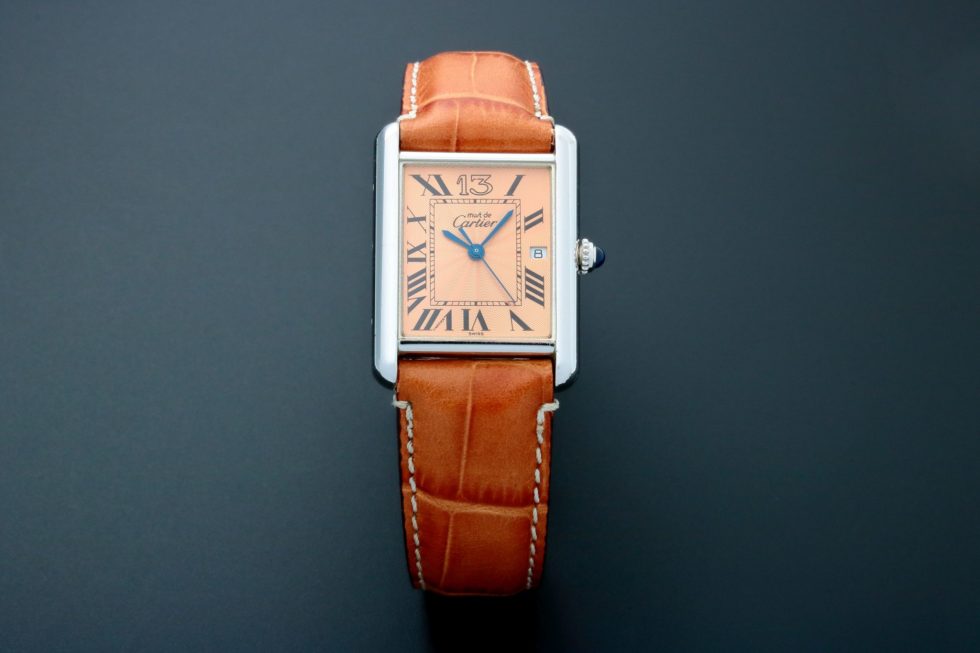 Lot #3216 – Cartier Tank 13 Sterling Silver Anniversary Watch Cartier Anniversary Edition