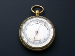 Lot #3138 – Aneroid Compensated Pocket Barometer Barometers Aneroid Barometer