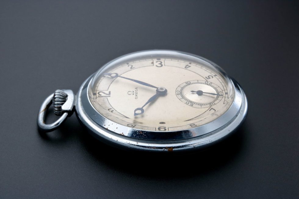 Lot #3849 – Omega Pocket Watch Vintage Deco Style Dial Omega Art Deco