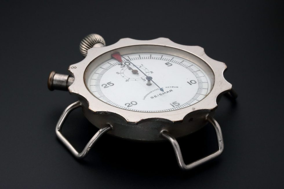 Lot #14190 – Geismar Pilot WWII Chronograph Timer Chronographe A Retour Chronographe A Retour Geismar A Retour