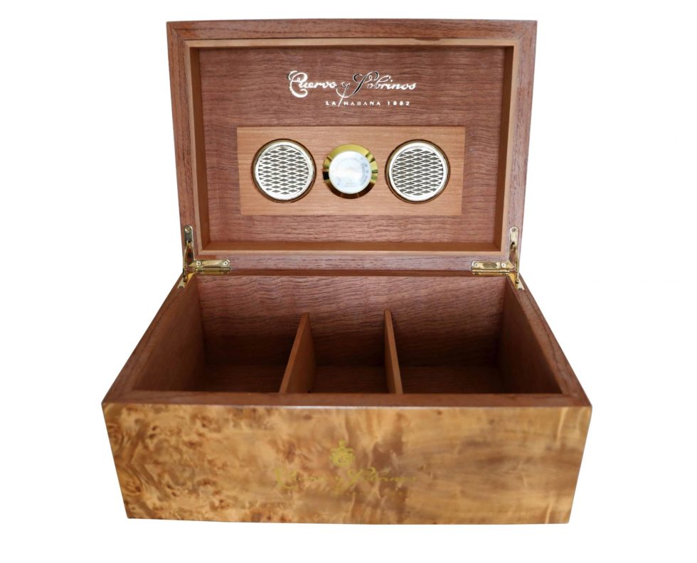 Lot #13385 – Cuervo y Sobrinos Wood Humidor Watch Box Watch Parts & Boxes Cuervo y Sobrinos