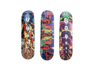 Lot #14296A – Gilbert & George x Supreme Skateboard Skate Deck Set Skateboard Decks [tag]