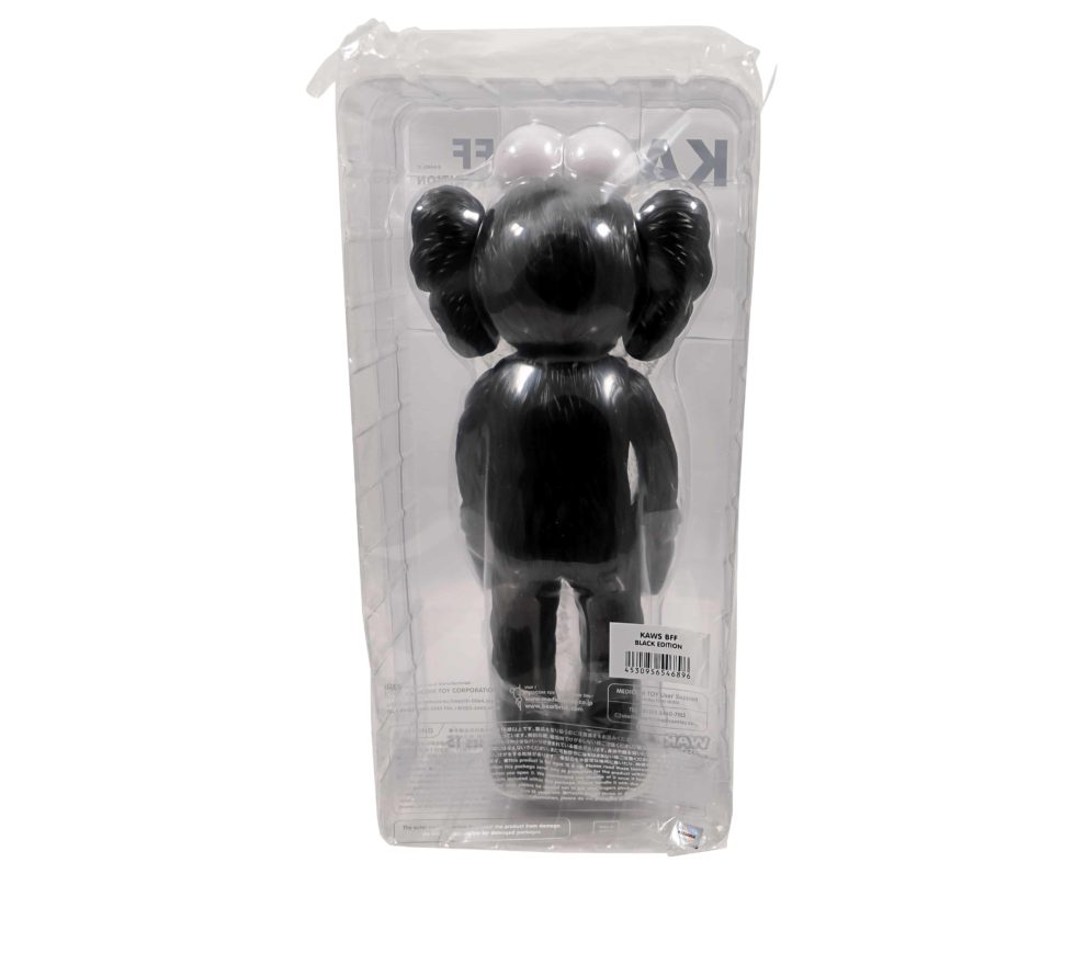Lot #12886 – KAWS BFF Black Vinyl Figure Sealed Art Toys [tag]