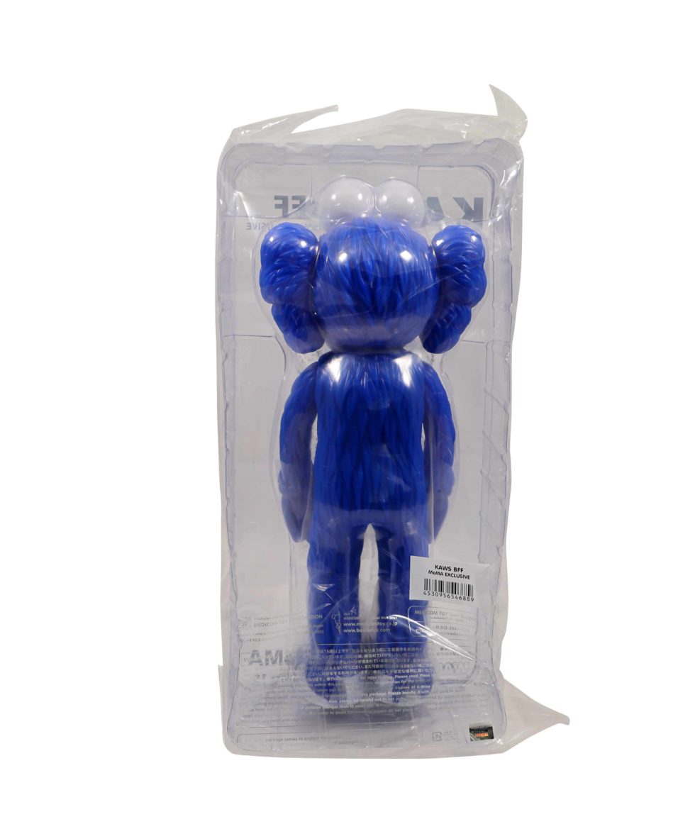 Lot #12932 – KAWS BFF Blue Vinyl Sculpture Sealed Art Toys KAWS