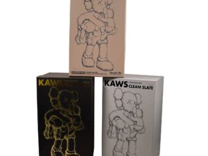 Lot #13752 – KAWS Clean Slate Vinyl 3 Figure Set Brown, Grey, Black NIB Art Toys KAWS