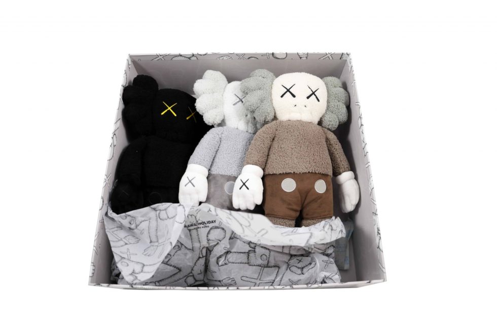 Lot #15020 – KAWS Holiday Hong Kong Full Plush Set Brown Black Grey Art Toys AllRightsReserved