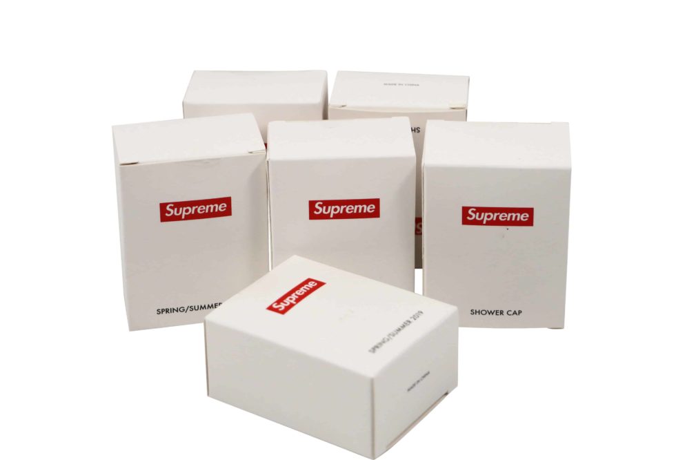 Lot #15080 – Supreme Shower Caps Set of 6 Various Supreme
