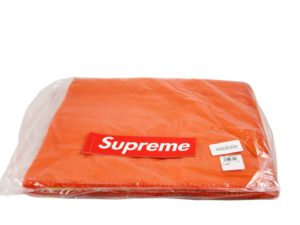 Lot #15077 – Supreme x Woolrich Wool Throw Blanket Orange Blanket Supreme