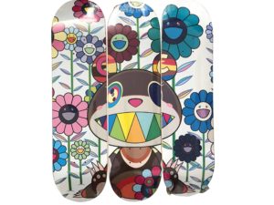 Lot #12796 – Takashi Murakami x ComplexCon Eden Skateboard Skate Deck Triptych Set Artist Skateboards Takashi Murakami