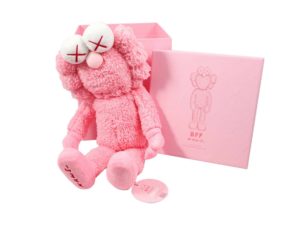 Lot #12328 – KAWS BFF Plush Pink with Original Box and Numbered Hang Tag Art Toys KAWS