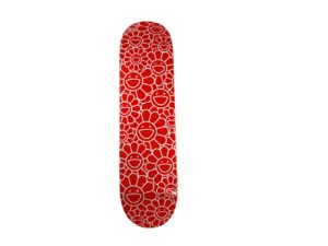 Lot #14063 – Takashi Murakami Flowers as Ohana-Chang Red Skateboard Deck Skateboard Decks Skateboard Deck