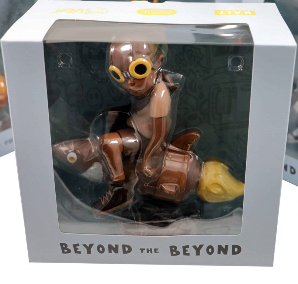 Lot #14414 – Hebru Brantley Flyboy Rocket Boy Sepia Figure Art Toys Hebru Brantley