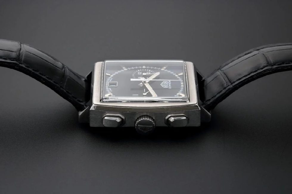Lot #13183 – Limited Edition Heuer Monaco Chronograph Watch #CS2110 CS2110 Heuer CS2110