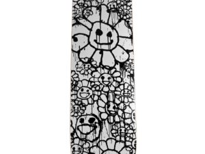Lot #12611 – Madsaki Murakami Flowers White Black Skateboard Deck Madsaki Kaikai Kiki Deck