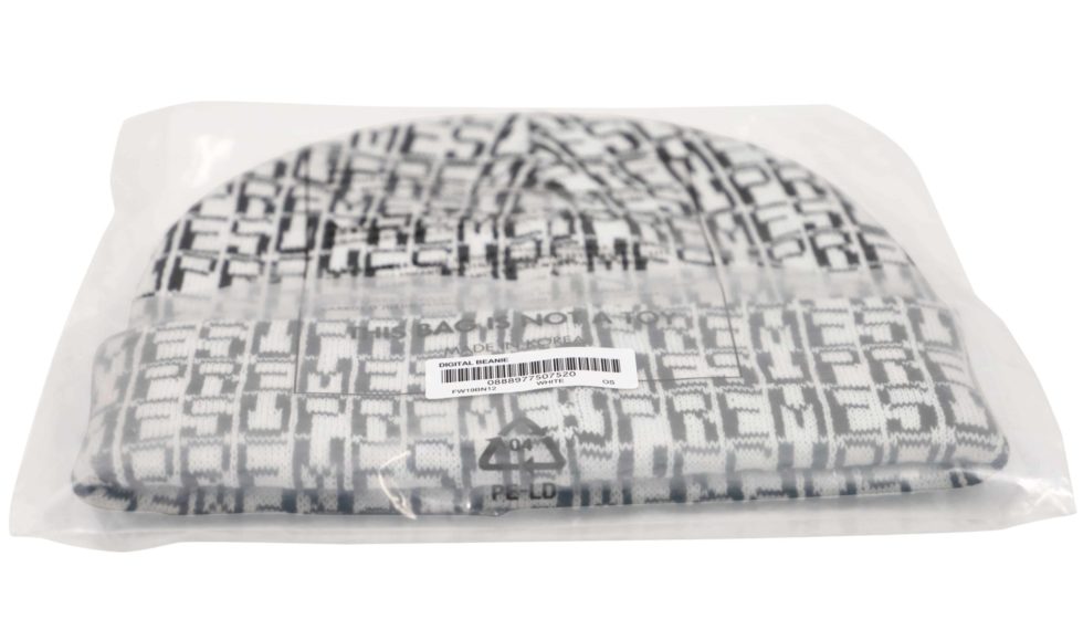 Lot #15083 – Supreme Digital Beanie White Beanie Supreme