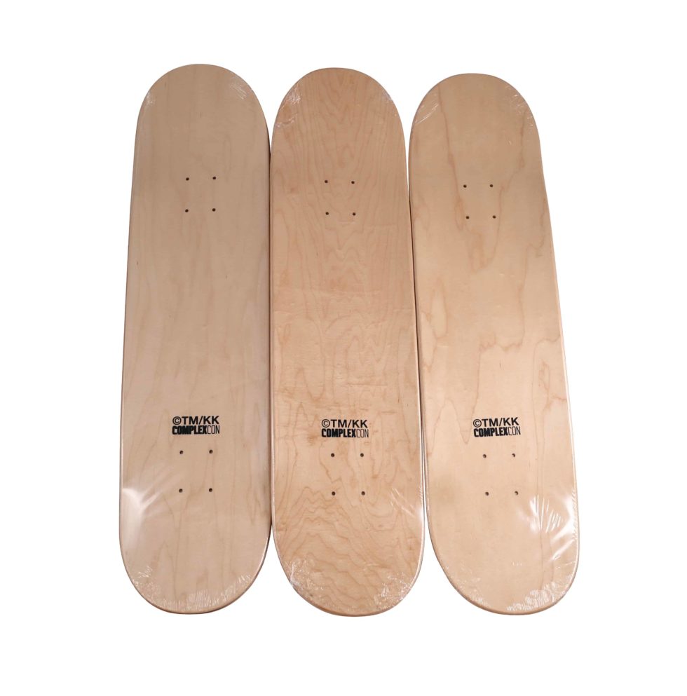 Lot #14496 – Takashi Murakami Flying DOB Grey Skateboard Deck Set Skateboard Decks Takashi Murakami