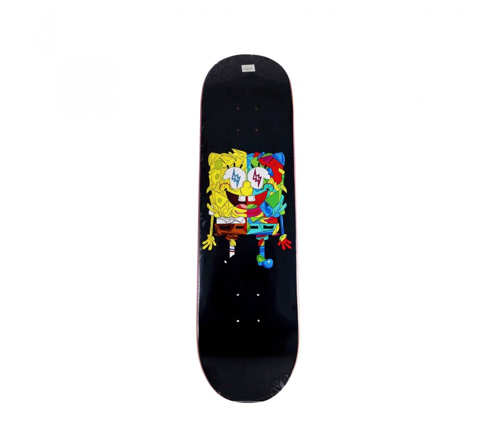 Lot #14578 – J Balvin x Louis De Guzman Spongebob Black Skateboard Deck Louis De Guzman J Balvin