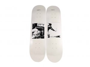 Lot #14282A – Raymond Pettibon x Supreme Skateboard Deck Set of 2 Raymond Pettibon [tag]