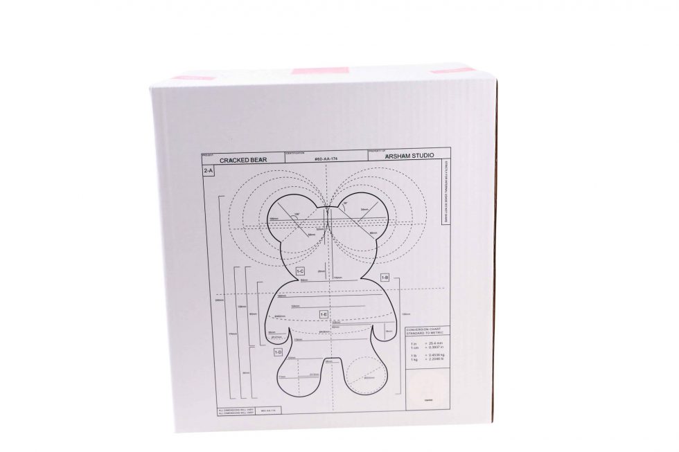 Lot #12966 – Daniel Arsham Pink Cracked Bear Sealed Limited Edition Art Toys Daniel Arsham
