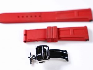 Lot #6296 – Hermes 20MM Rubber Strap with Hermes Deployant Buckle Hermes