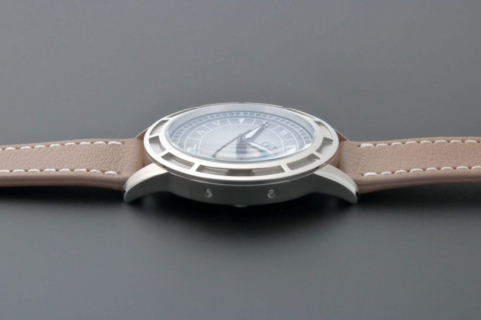 Lot #14197 – Rare Pierre Gaston Date Eastern Arabic Dial Watch Pierre Gaston Degrade Dial
