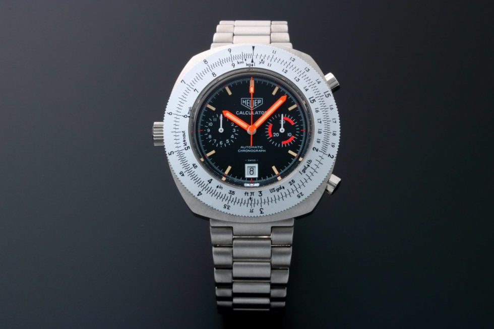 6643 Heuer 110.633 Calculator Chronograph Watch Nos Baer & Bosch Watch Auctions