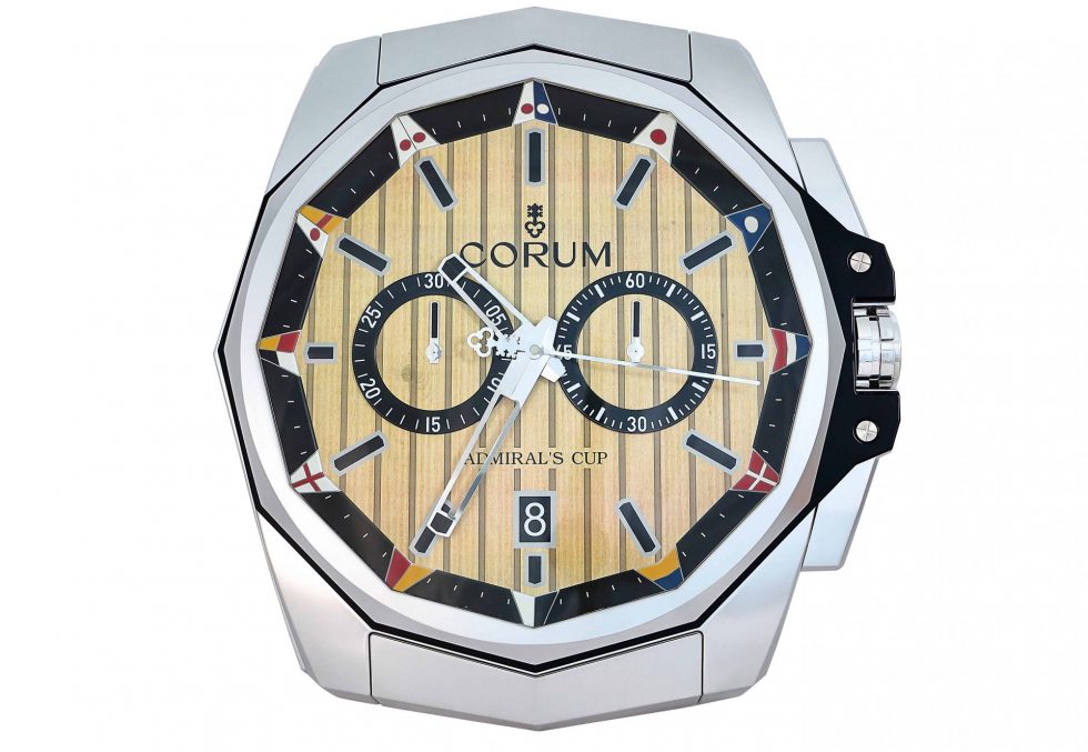 Lot #13171 – Corum Admiral’s Cup Large Dealer Wall Clock Clocks Corum Admiral's Cup Wall Clock