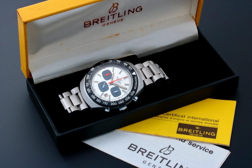 Lot #12375 – Vintage Breitling Long Playing Chronograph Watch 7104 7104 Breitling 7104