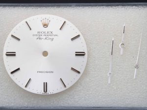 Lot #6710 – Rolex Air-King #5500 T Swiss T Watch Dial + Hand Set 5500 Rolex Air-King Dial