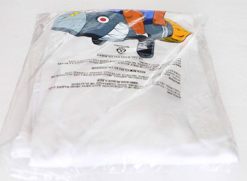 Lot #15076 – Hebru Brantley Flyboy Long Sleeve Shirt White XL Hebru Brantley Hebru Brantley