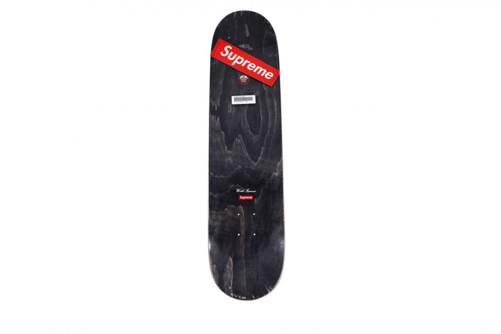 Supreme Chrome Logo Black Skateboard Deck