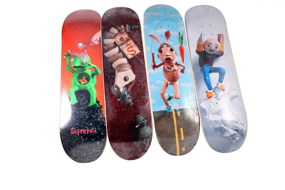 Lot #14568 – Mike Hill x Supreme Skateboard Deck Set Mike Hill Skateboard