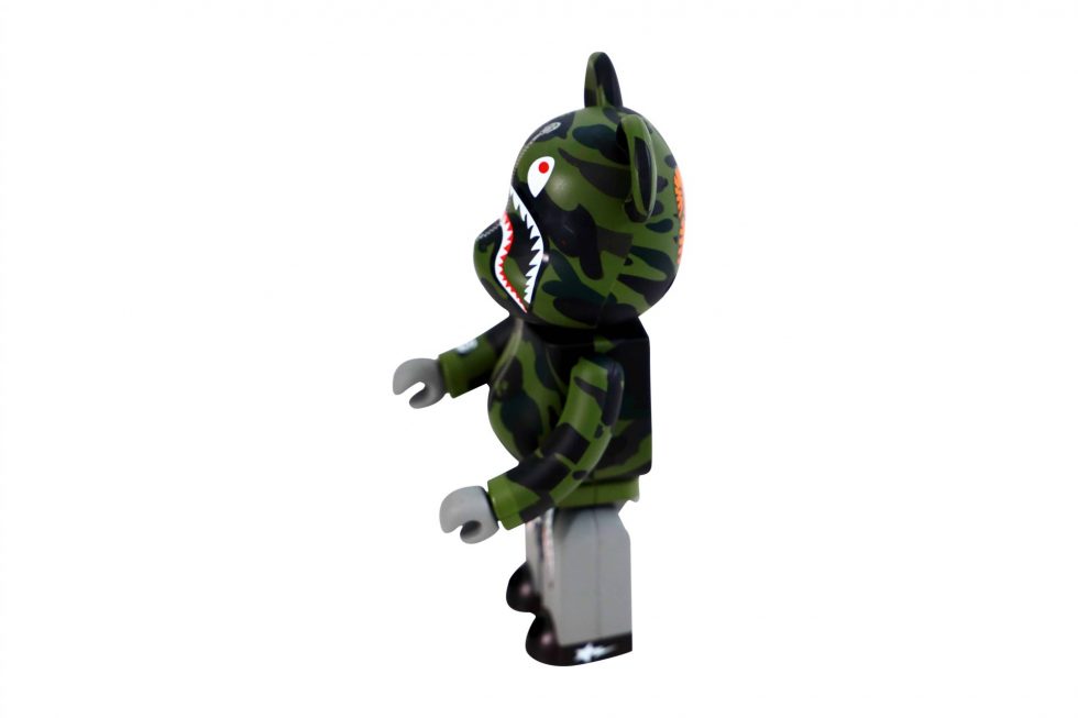 Lot #12885 – Bape 1st Camo Shark Be@rbrick Chogokin Set 200% Green Art Toys Bape Chogokin