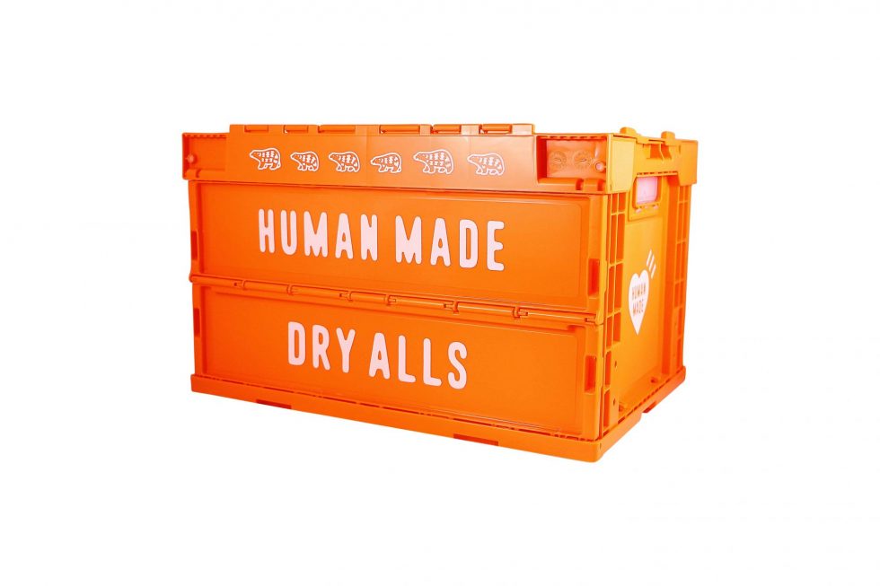Lot #15009 – Human Made Dry Alls 50L Orange Storage Crate Container Crates Human Made