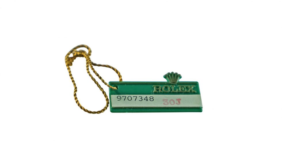 Lot #HB19-03 – Rolex Oyster Swimpruf 1987 Green Hang Tag Accessories [tag]