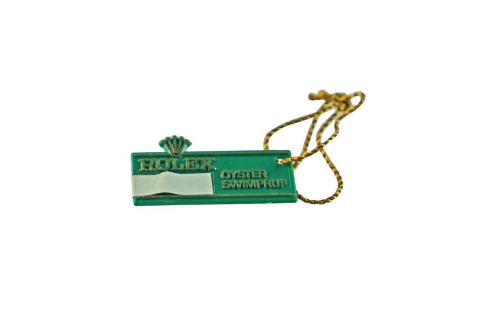 Lot #HB19-03 – Rolex Oyster Swimpruf 1987 Green Hang Tag Accessories [tag]