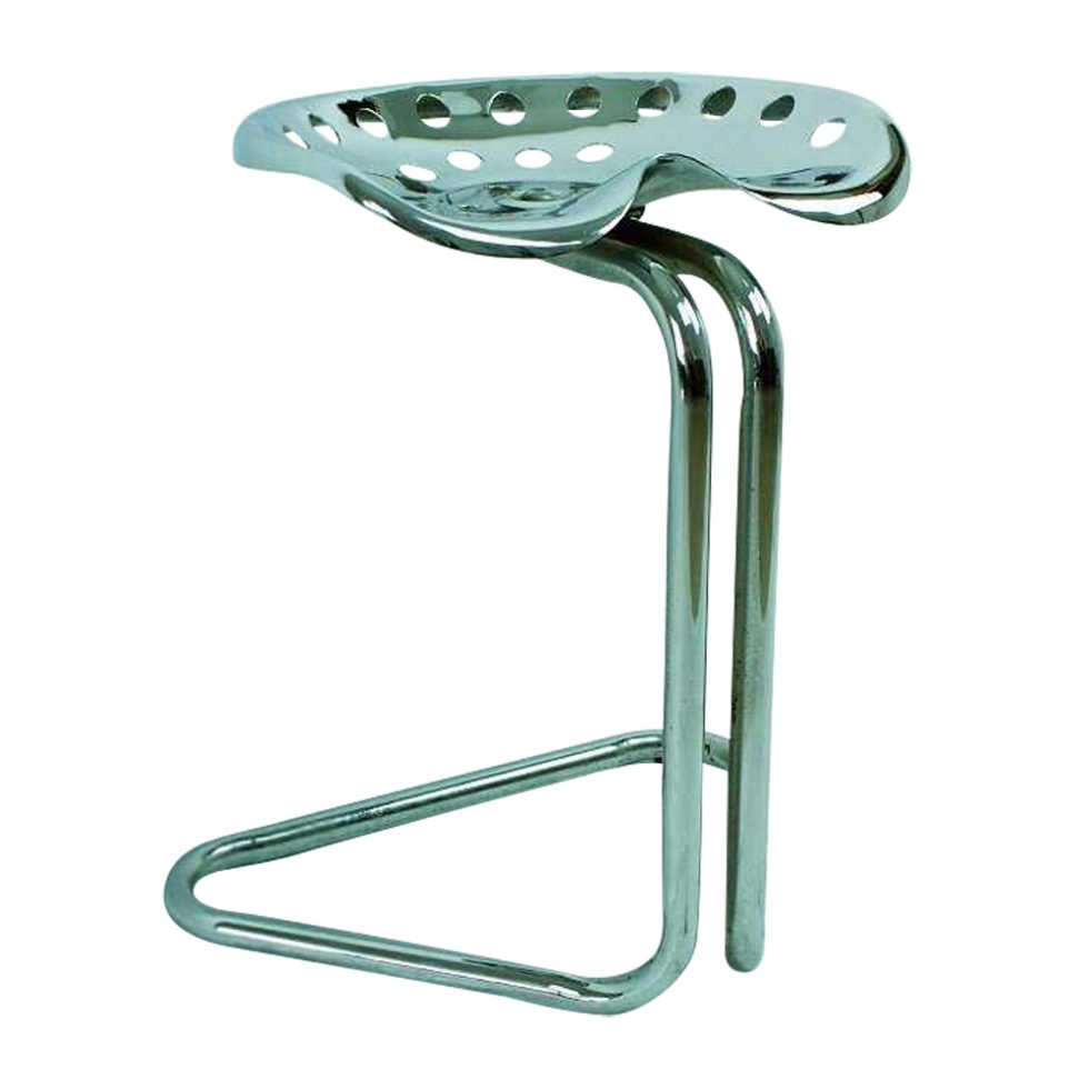 Chrome Tractor Seat Stool