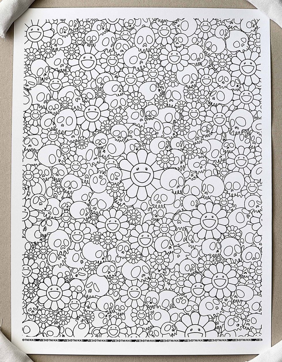 Lot #14929 – Takashi Murakami Skulls & Flower x ComplexCon Print Art Takashi Murakami