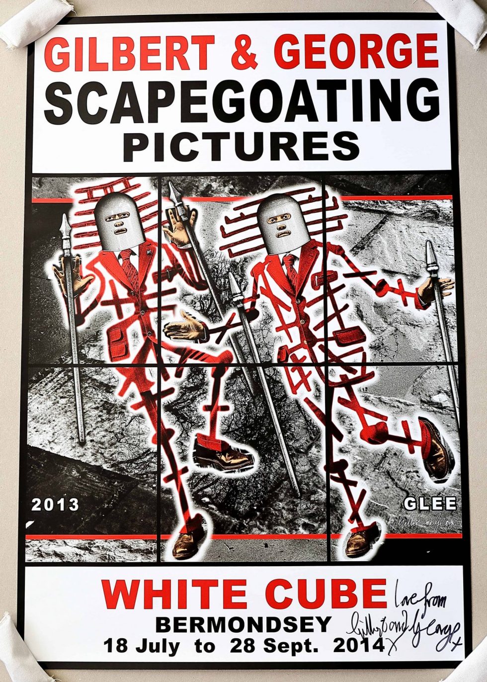 Gilbert & George Signed Scapegoating Pictures Glee Poster