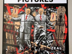 Lot #14912 – Gilbert & George Signed Scapegoating Pictures Zeal Poster Art Gilbert & George