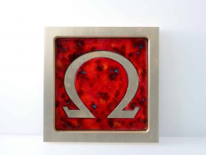 Lot #13457 – Vintage Omega Red Ceramic Ashtray Rare Rarities Ashtray
