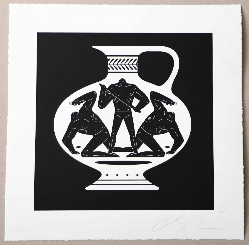 Cleon Peterson End Of Empire Aryballos Screen Print White Ltd Ed 150 – Baer & Bosch Toy Auctions