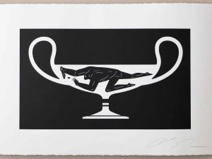 Lot #14907 – Cleon Peterson End Of Empire Kantharos Screen Print White LTD ED 150 Art Cleon Peterson