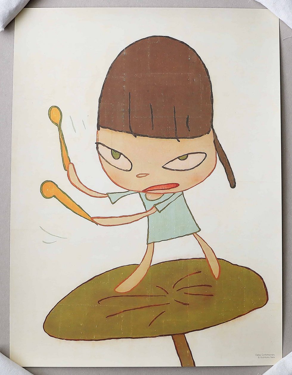 Yoshitomo Nara Marching On A Butterbur Leaf 2019 Print With Stickers – Baer & Bosch Art Auctions