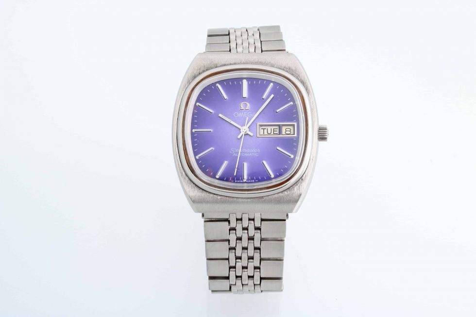 10521 Omega 166.0211 Seamaster Day Date Purple Dial Watch