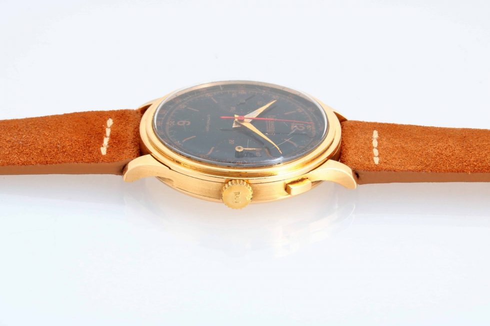 10888 18k Yellow Gold Eberhard & Co Single Button Chronograph Watch Vintage1