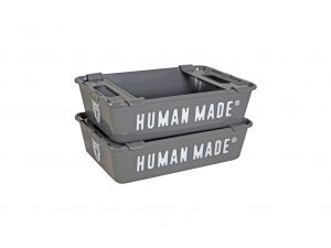 Lot #14995 – Human Made Stacking Box Set of 2 Grey Crates Human Made