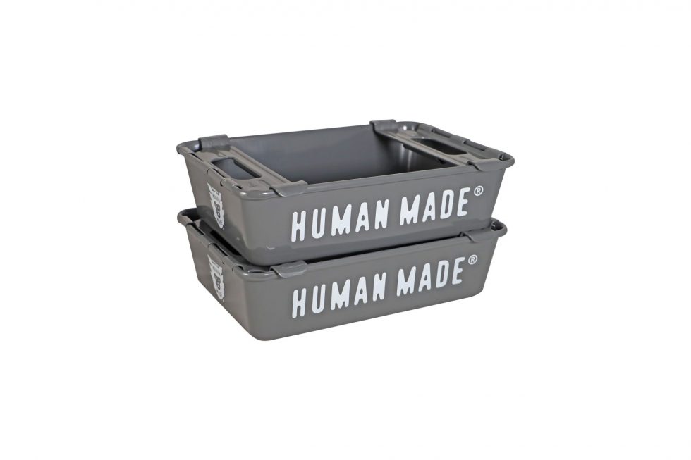 Lot #14995 – Human Made Stacking Box Set of 2 Grey Crates Human Made